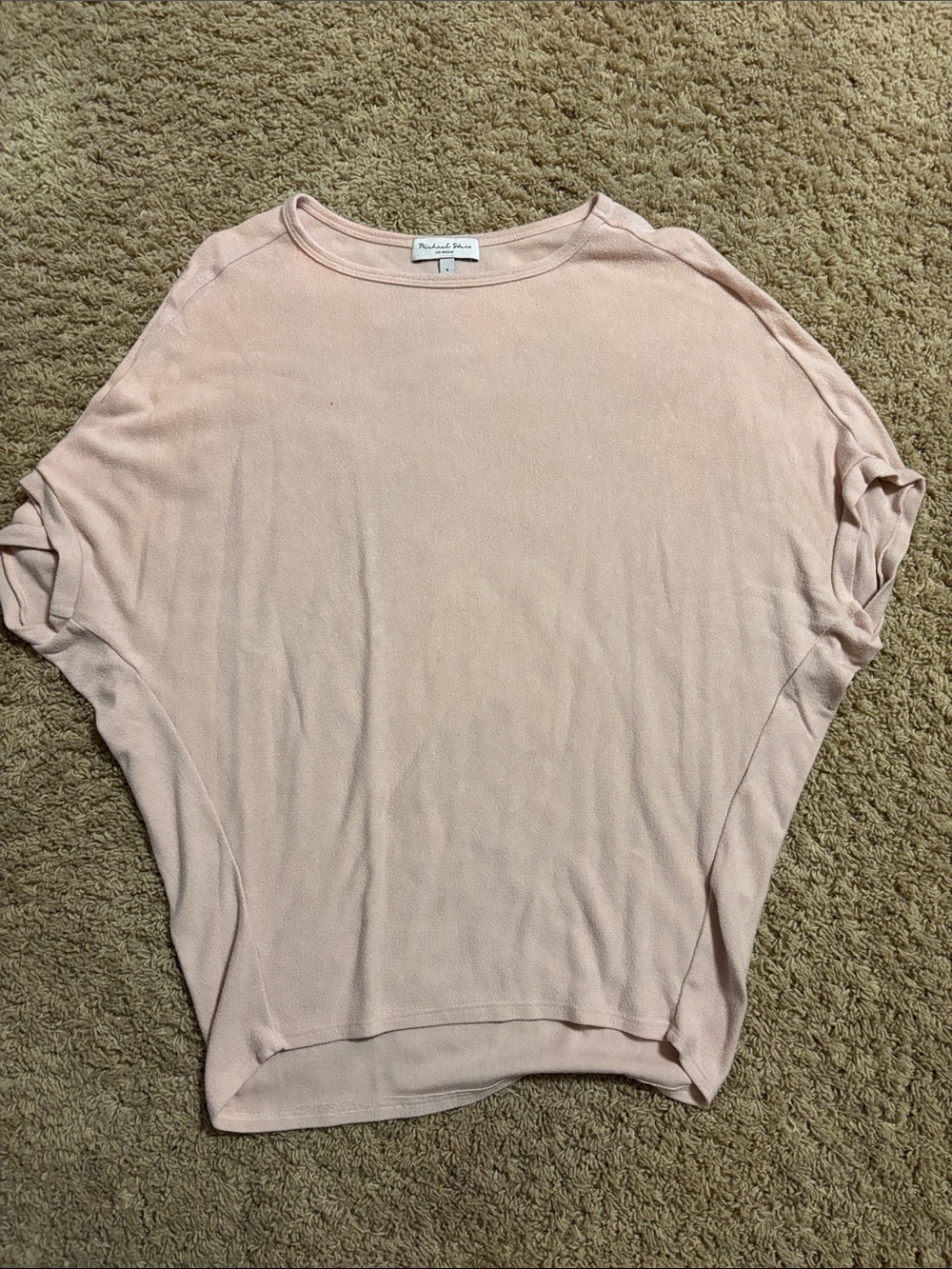 Michael Stars Pale Pink Batwing Knit Tunic